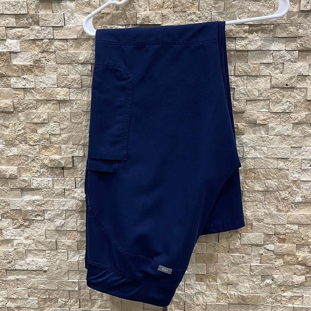 Figs Navy Kade cargo scrub pants